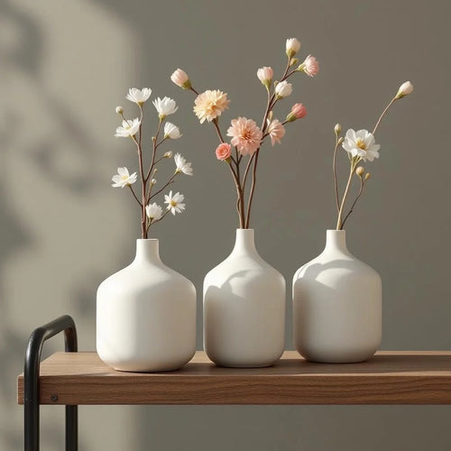 Ceramic Bud Vase Trio