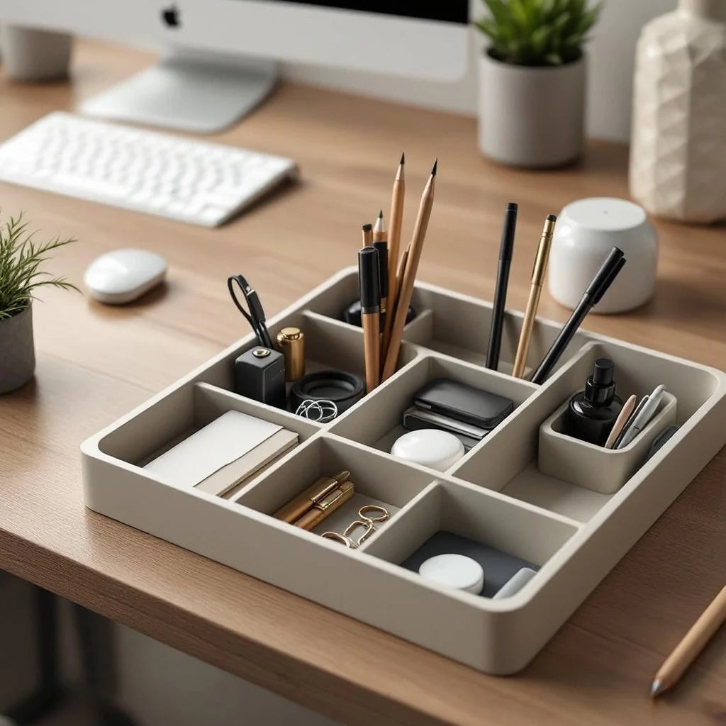 Desk Organizer Tray with Dividers