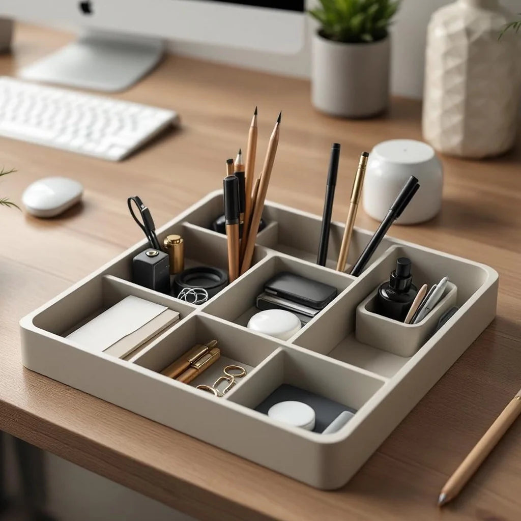 Desk Organizer Tray with Dividers