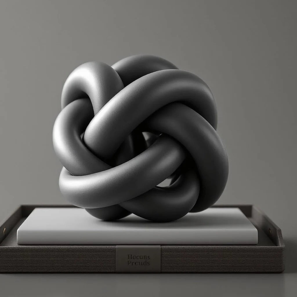 Hand-Carved Look Sculptural Knot