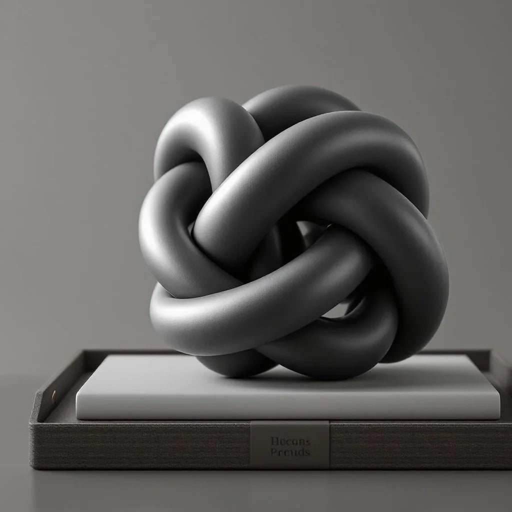 Hand-Carved Look Sculptural Knot
